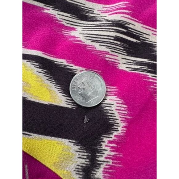 "ATTENTION" Y2K, BABYDOLL TOP, IKAT PATTERN,TIE BACK, V-NECK,90'S - Picture 9 of 10